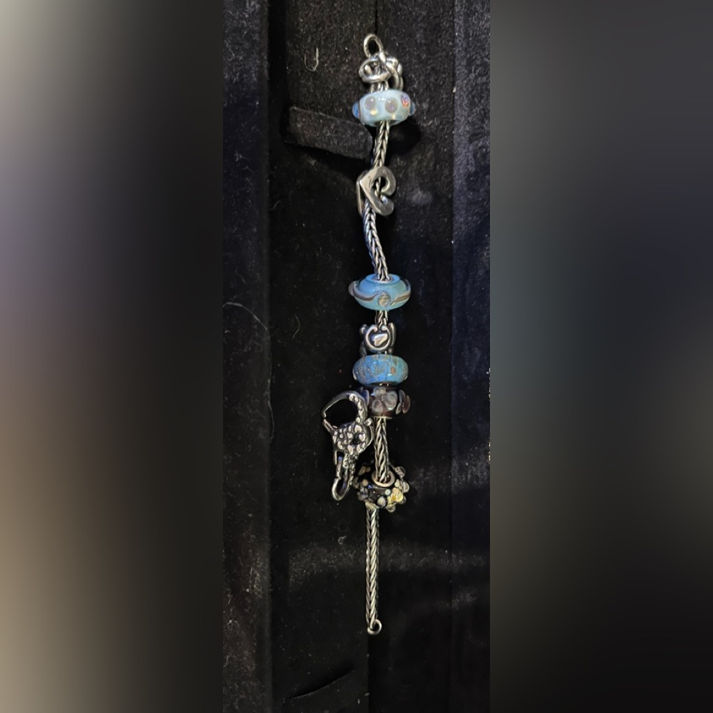 Troll Bracelet with Charms & catching heart clasp bracelet